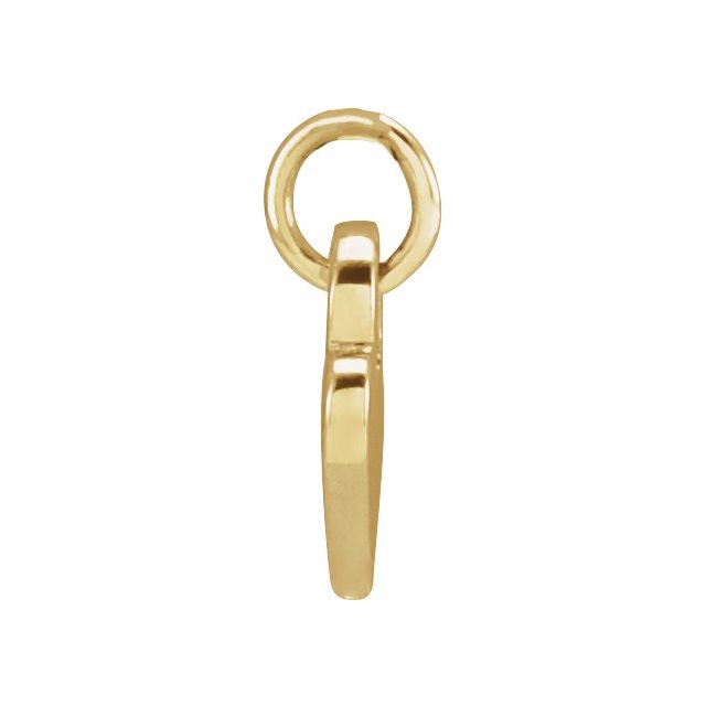 14K Yellow 7.9x4.9 mm Engravable Heart Pendant