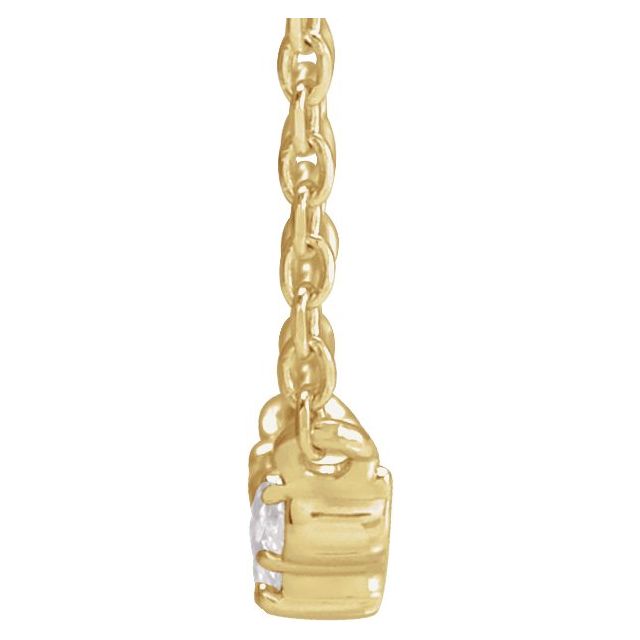 14K Yellow .07 CTW Scattered Rose-Cut Natural Diamond 18' Necklace