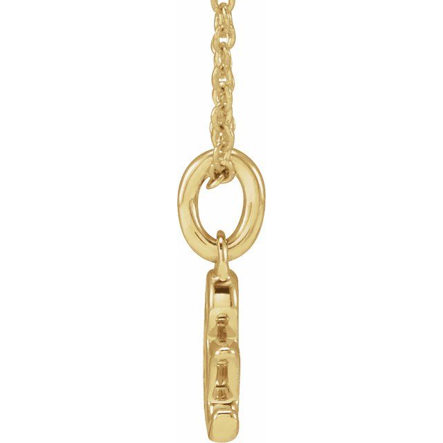 14K Yellow .01 CTW Natural Diamond Ampersand 16-18' Necklace