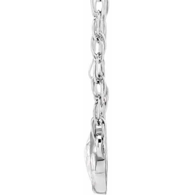 14K White 1/5 CTW Rose-Cut Natural Diamond 18' Necklace