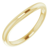 14K Yellow Band for 7 mm Round Ring
