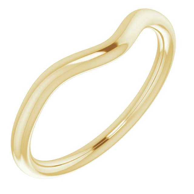 14K Yellow Band for 8x6 mm Oval Ring