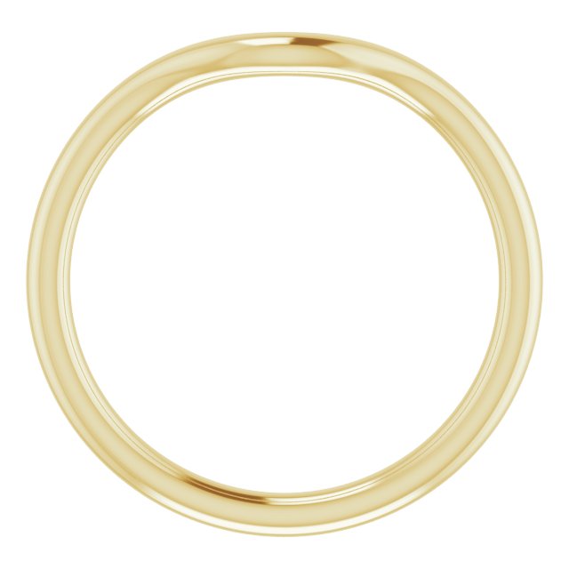 14K Yellow Band for 8x6 mm Oval Ring