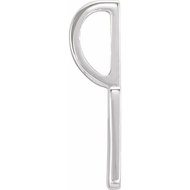 Sterling Silver 14.97x8 mm Pierced Heart Charm/Pendant