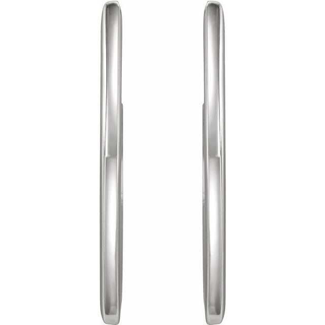 Sterling Silver Geometric 26 mm Hoop Earrings