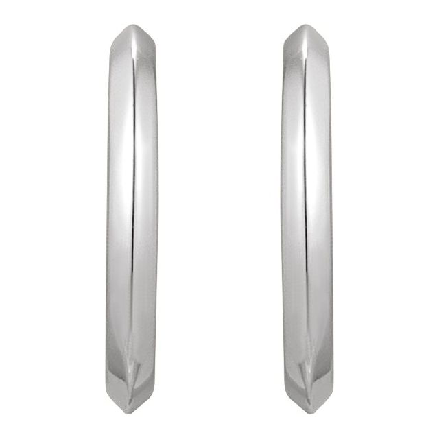 Sterling Silver Knife-Edge 15 mm Hoop Earrings