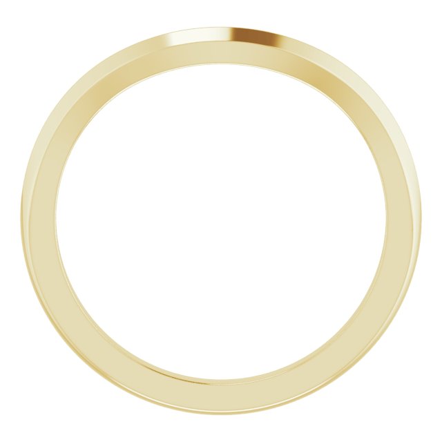 14K Yellow Band for 7x5 mm Oval Ring