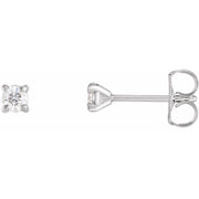 14K White 1/5 CTW Natural Diamond Cocktail-Style Earrings