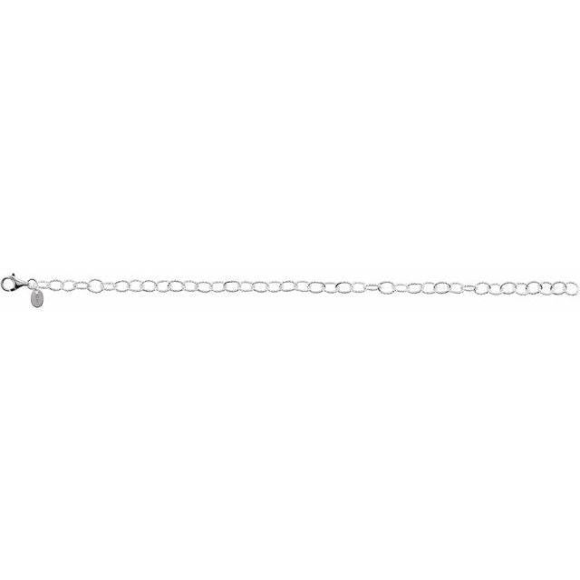 Sterling Silver 4.5 Mm Knurled Cable 7' Chain