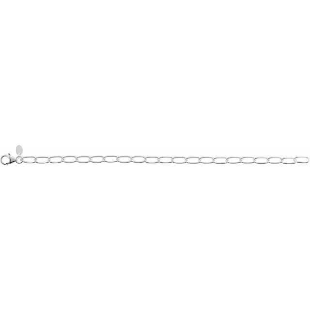 Sterling Silver 4.7 mm Elongated Curb 7' Chain