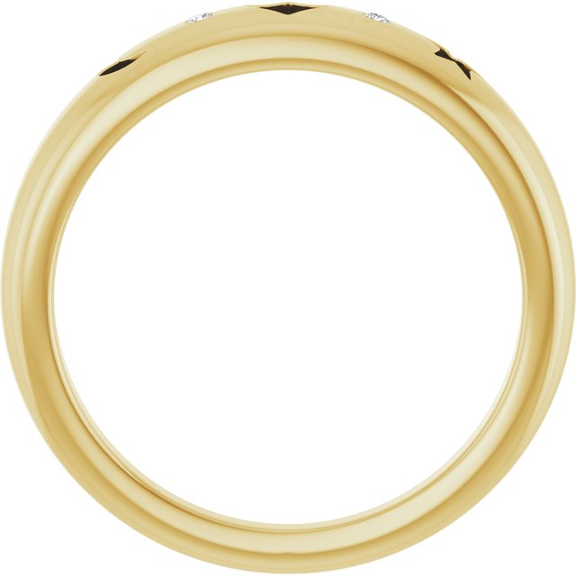 14K Yellow .015 CTW Natural Diamond Celestial Pierced Ring