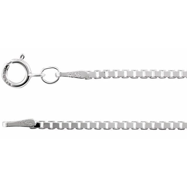 Sterling Silver 1.5 mm Diamond-Cut Box 18' Chain