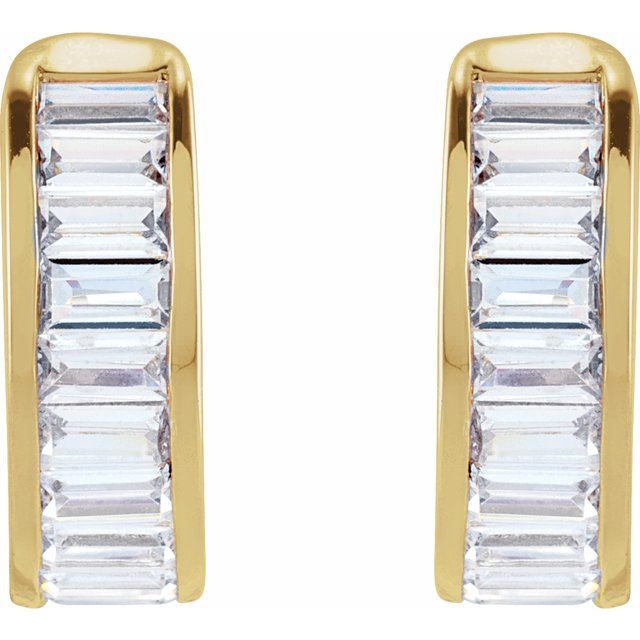 14k Yellow 3/4 Ctw Lab-grown Diamond Ear Cuff