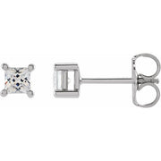 14K White 3 mm Square 1/3 CTW Lab-Grown Diamond Earrings