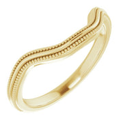 14K Yellow Band for 7 mm Asscher Ring