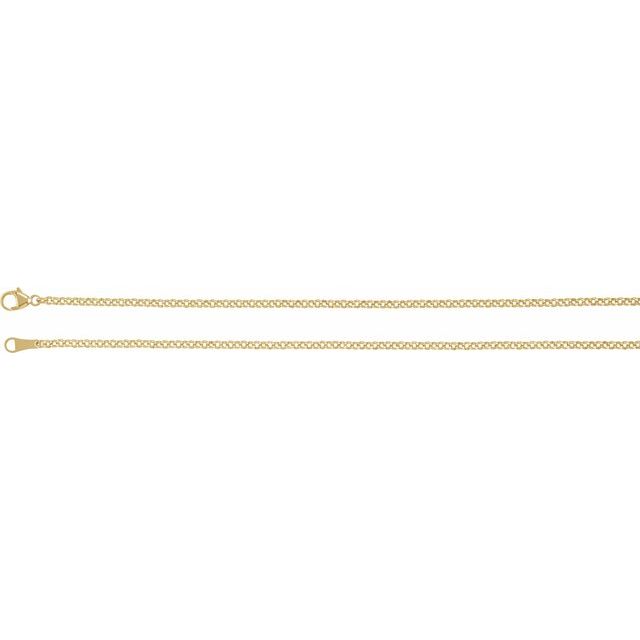 18K Yellow 2.4 mm Rolo 18' Chain