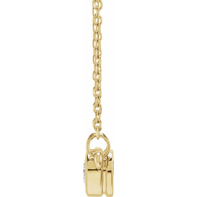 14K Yellow 1/4 CT Natural Diamond Heart 16-18' Necklace