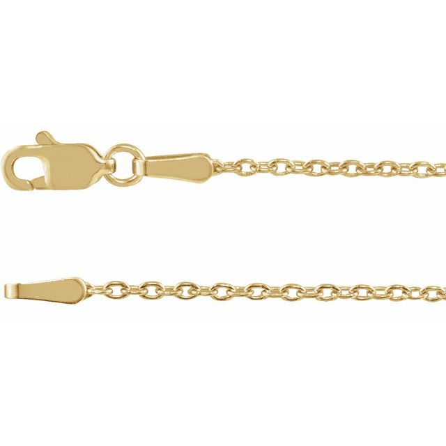 14K Yellow 1.4 mm Cable 24' Chain