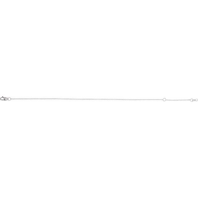 Sterling Silver 1 mm Adjustable Cable 6 1/2-7 1/2' Chain