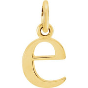 14K Yellow Lowercase Initial E Pendant