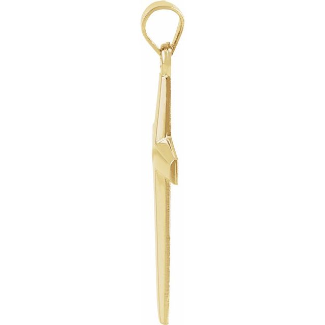 14K Yellow Cross Pendant