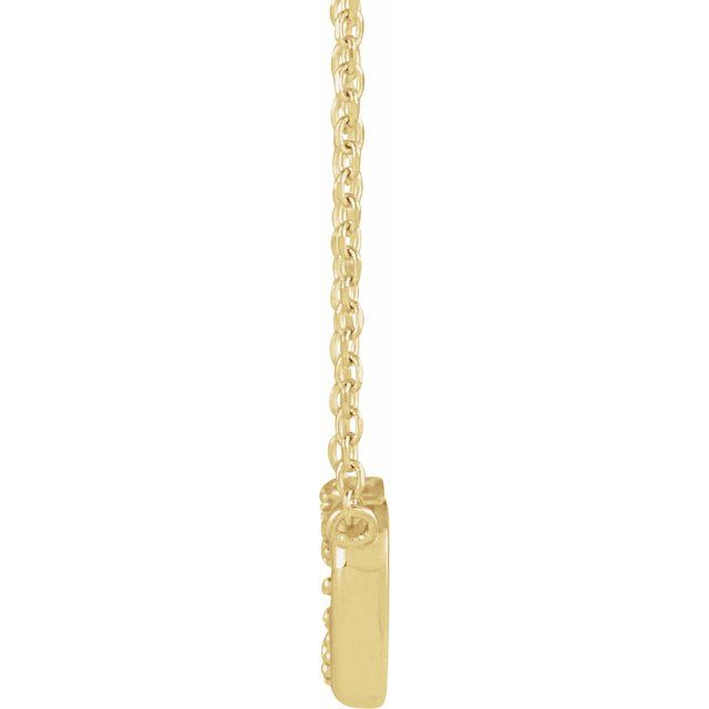 14K Yellow .05 CTW Natural Diamond Petite Double Interlocking Heart 16-18' Necklace