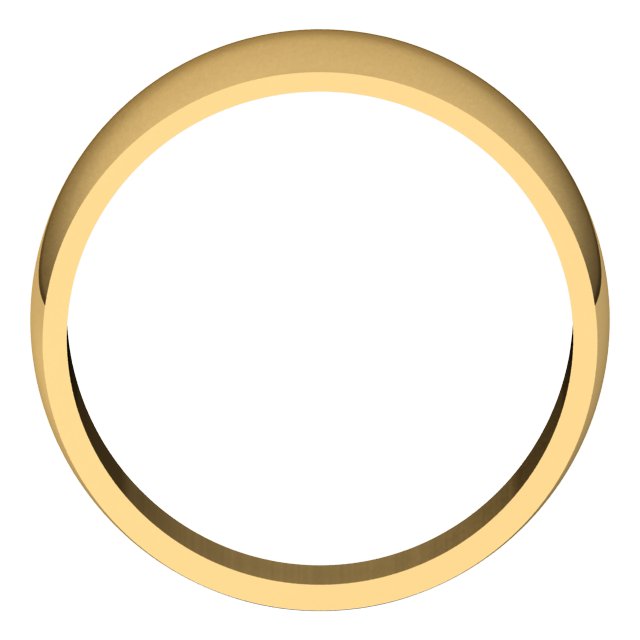 14k Yellow 9 Mm Tapered Half Round Band Size 9.5