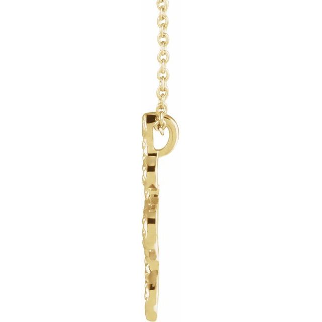 14K Yellow 19.5x6.7 mm Snake 16-18' Necklace
