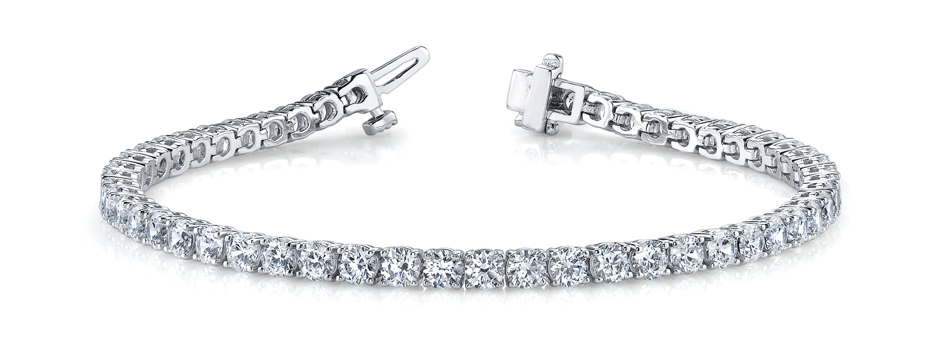 Lab Grown Diamond 4 Prong In Line Tennis Bracelet