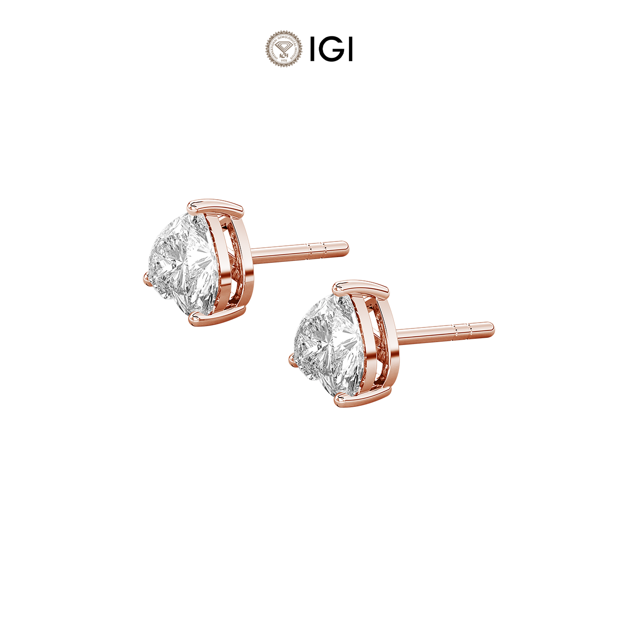 Heart Lab-Grown Diamond Studs – 0.50ct TDW