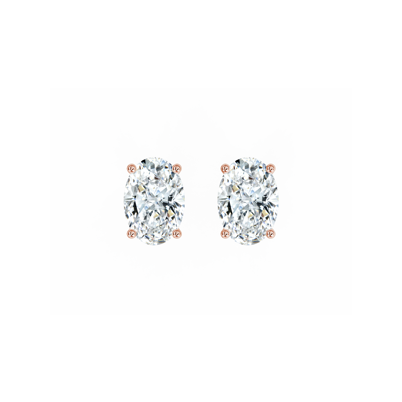 Oval Lab-Grown Diamond Studs – 0.75ct TDW
