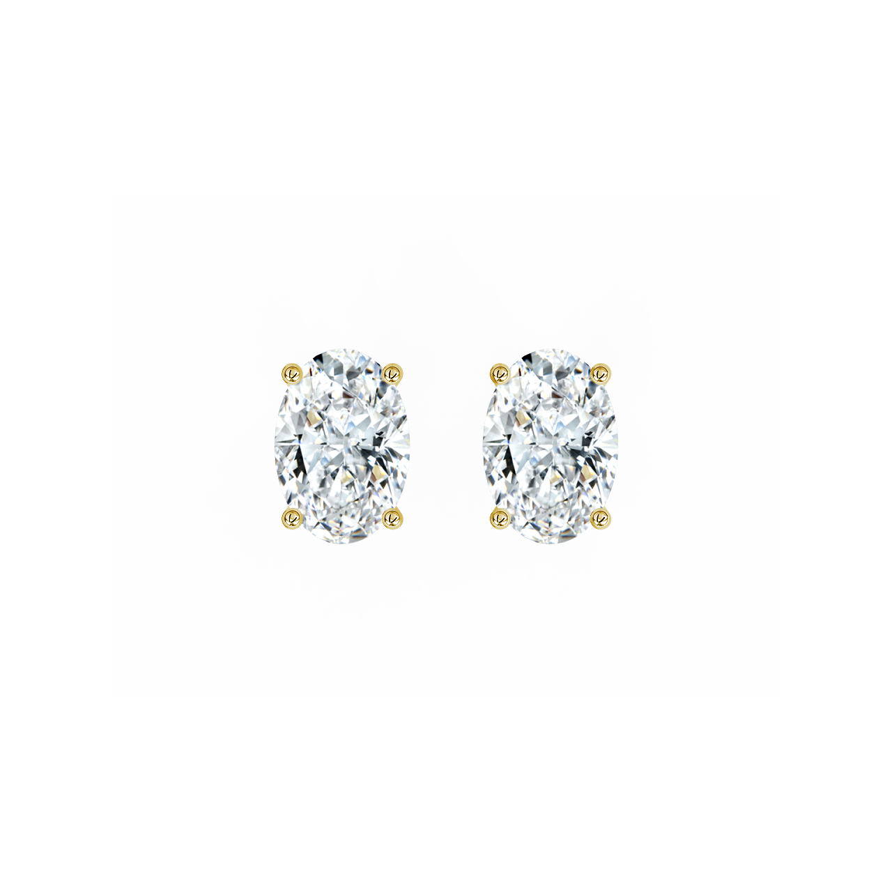Oval Lab-Grown Diamond Studs – 0.50ct TDW