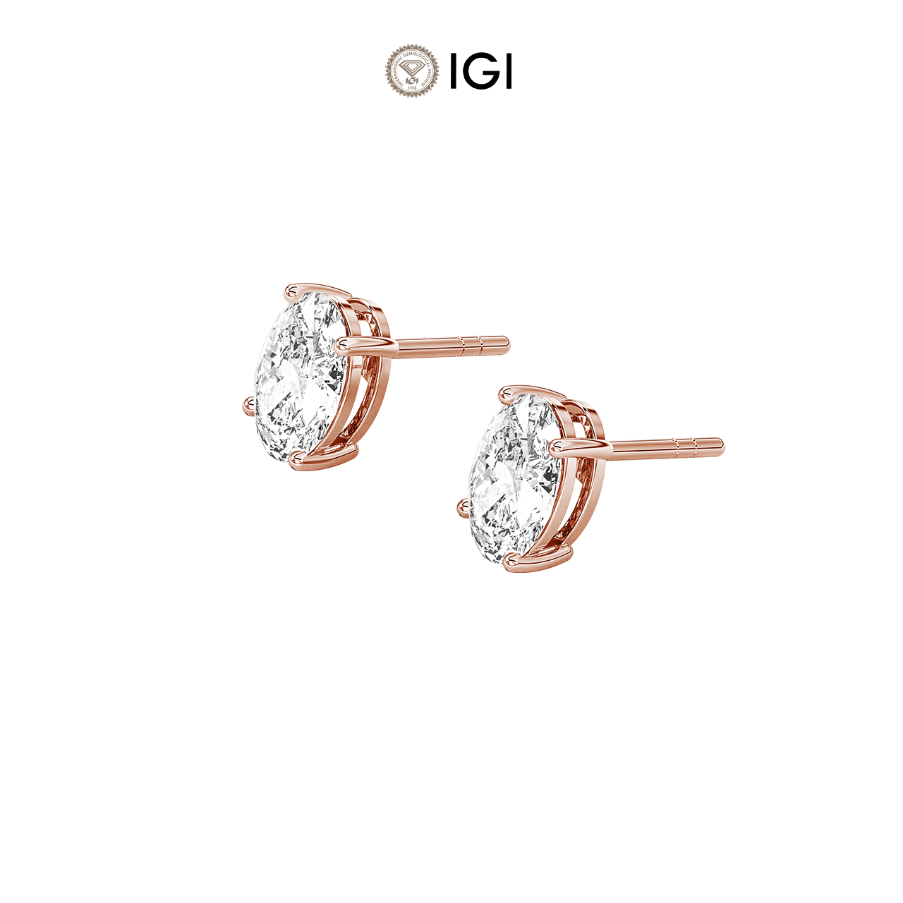 Oval Lab-Grown Diamond Studs – 0.75ct TDW