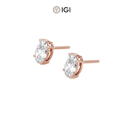 Oval Lab-Grown Diamond Studs – 0.75ct TDW