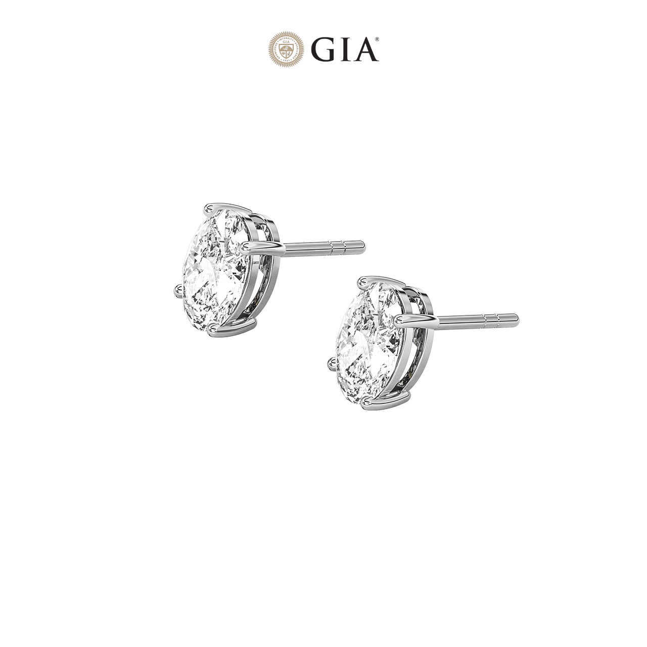 Oval Natural Diamond Studs – 0.50ct TDW
