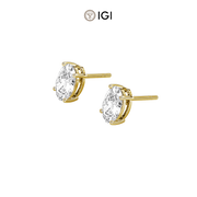 Oval Lab-Grown Diamond Studs – 0.50ct TDW