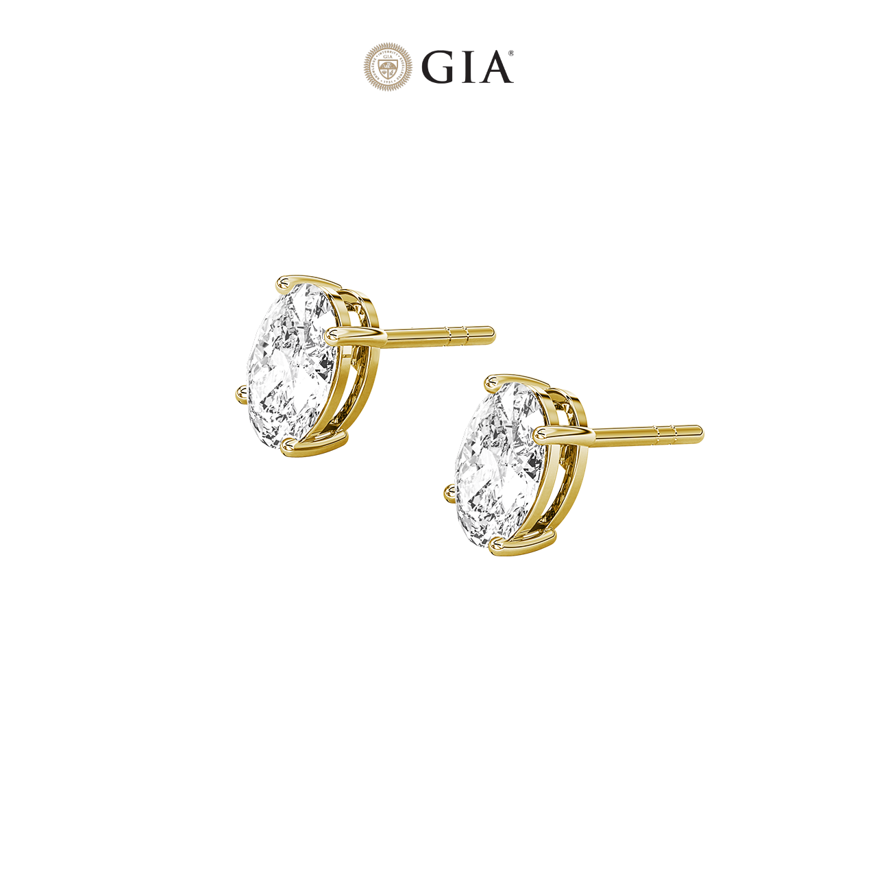 Oval Natural Diamond Studs – 0.75ct TDW
