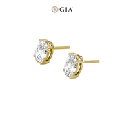 Oval Natural Diamond Studs – 0.75ct TDW