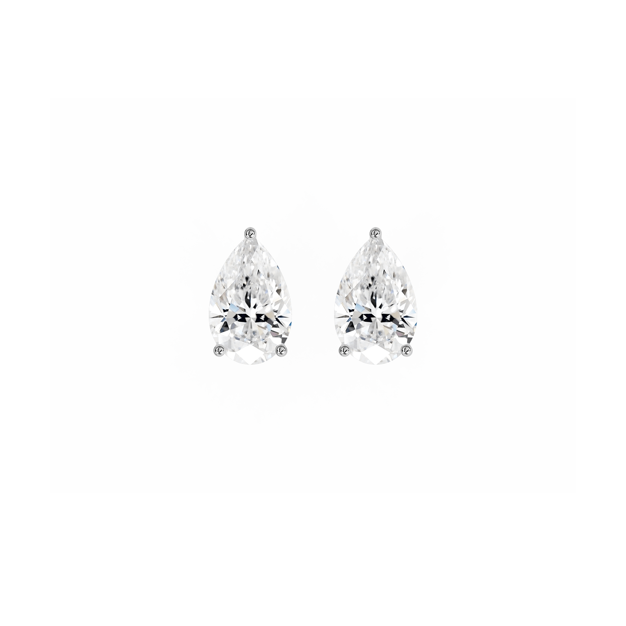 Pear Natural Diamond Studs – 0.50ct TDW