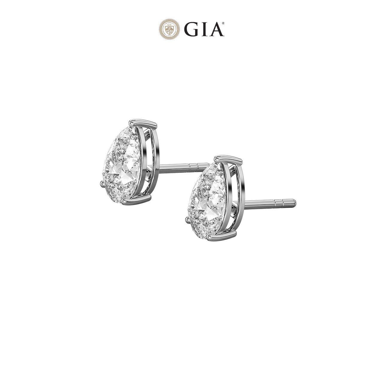 Pear Natural Diamond Studs – 0.50ct TDW