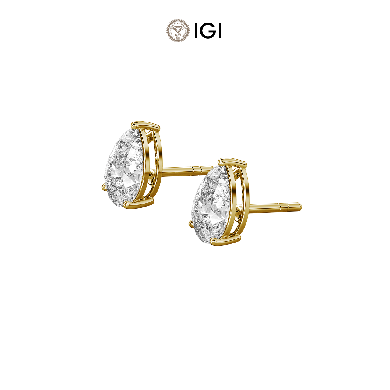 Pear Lab-Grown Diamond Studs – 0.50ct TDW