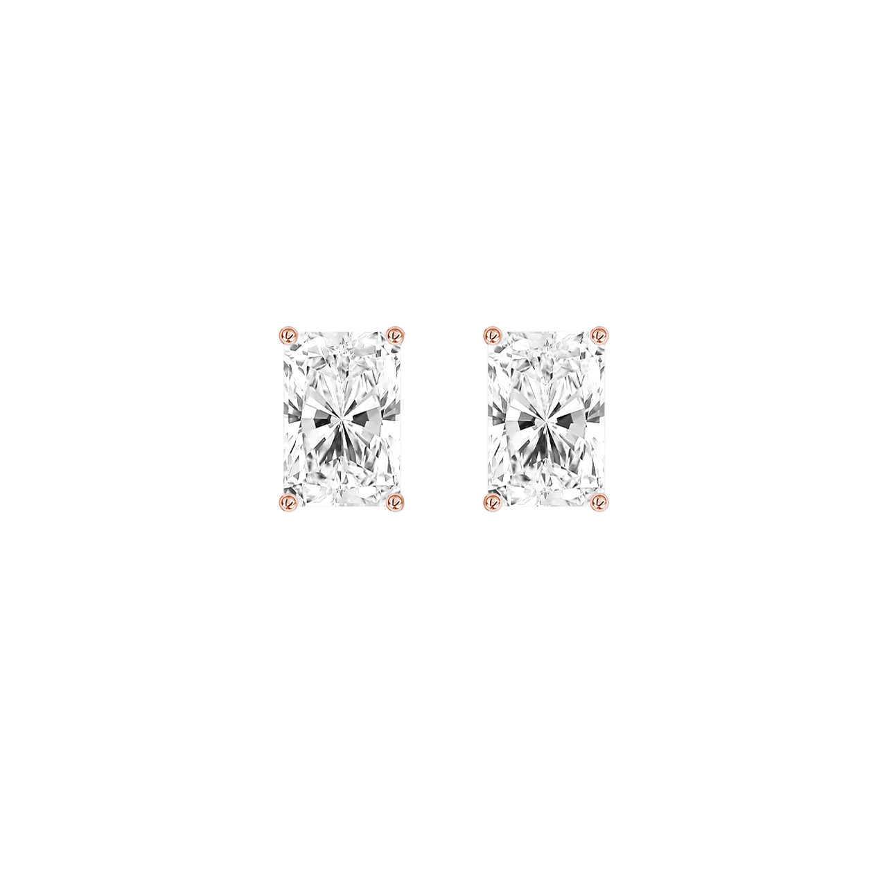 Radiant Natural Diamond Studs – 0.75ct TDW
