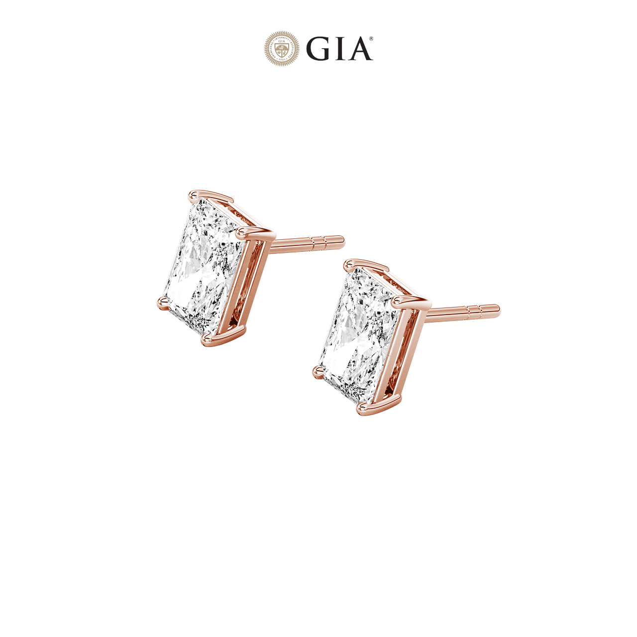 Radiant Natural Diamond Studs – 0.75ct TDW