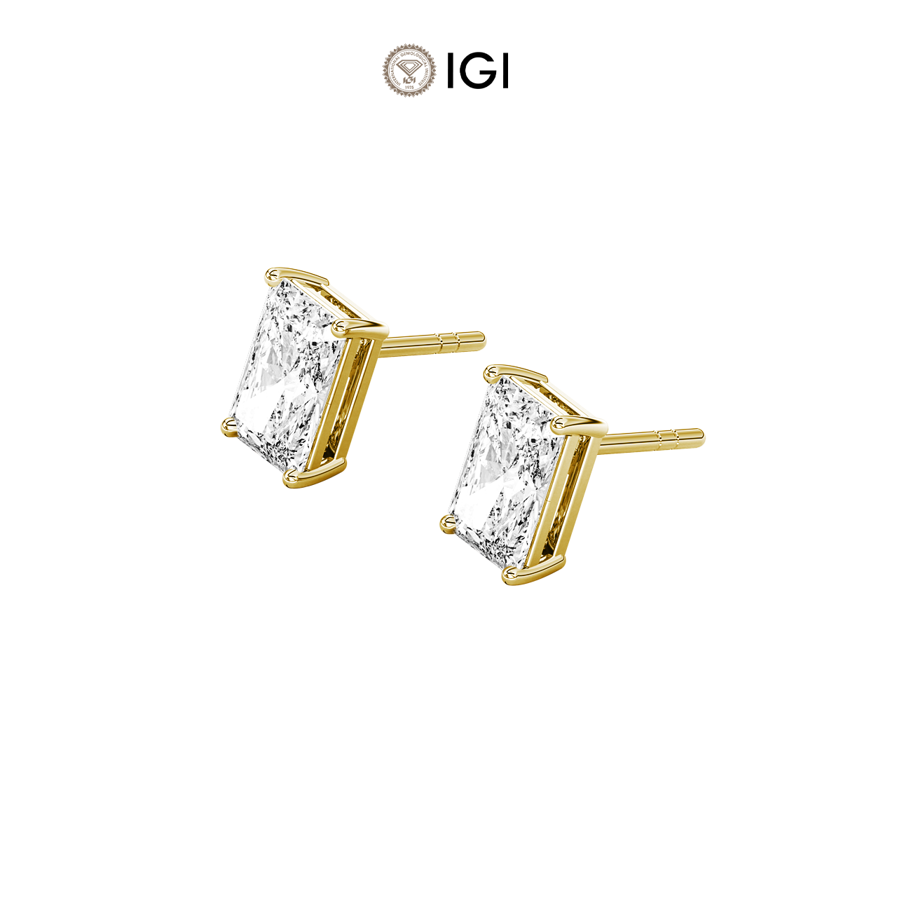 Radiant Lab-Grown Diamond Studs – 0.75ct TDW
