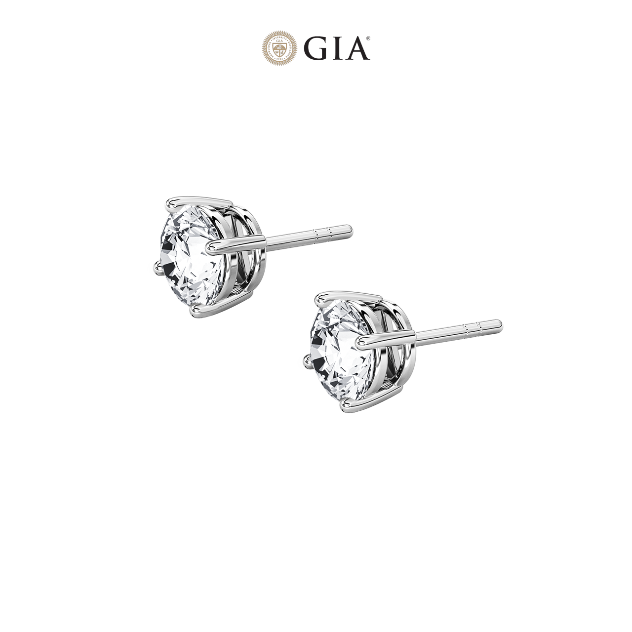 Round Natural Diamond Studs – 0.80ct TDW