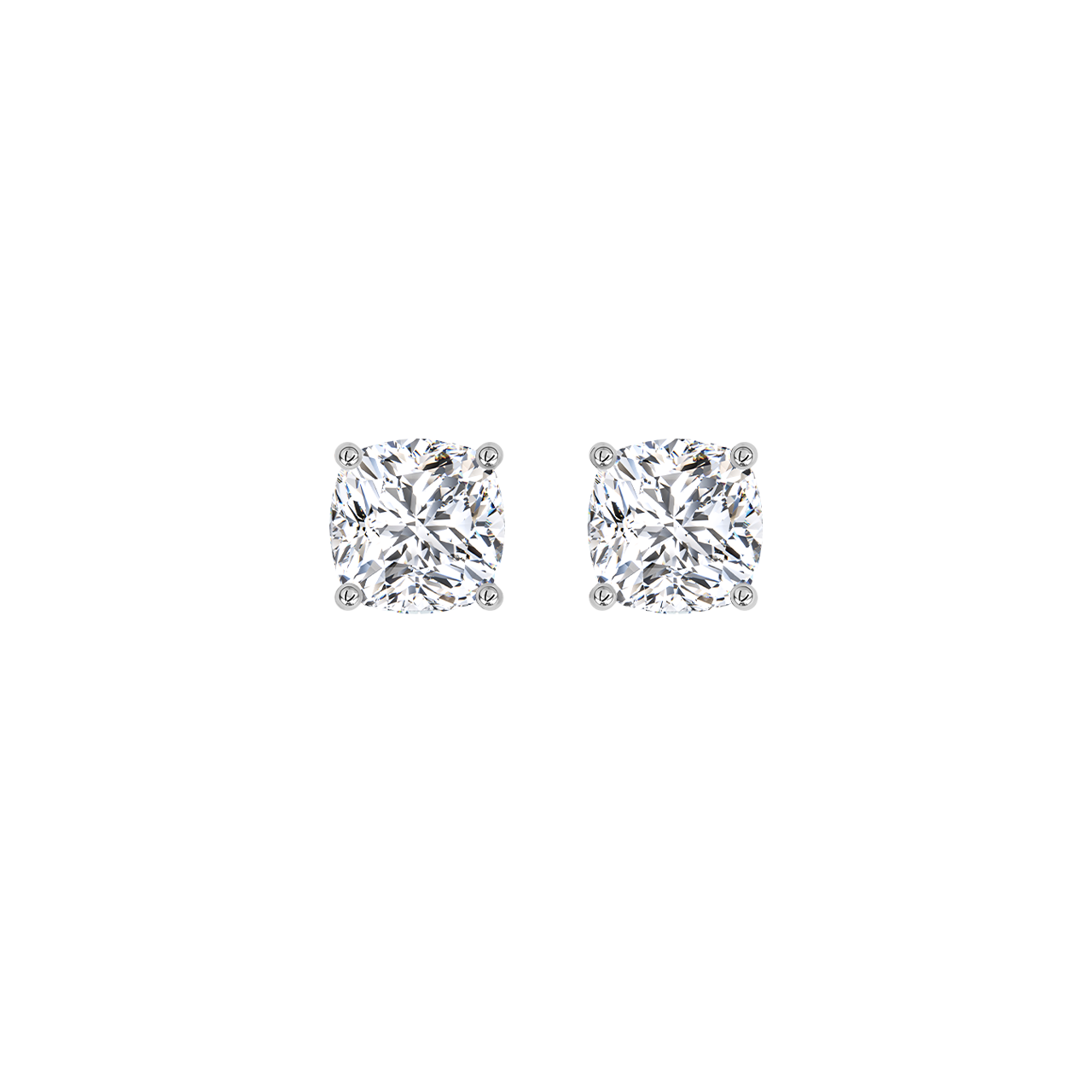 Square Cushion Lab-Grown Diamond Studs – 0.75ct TDW