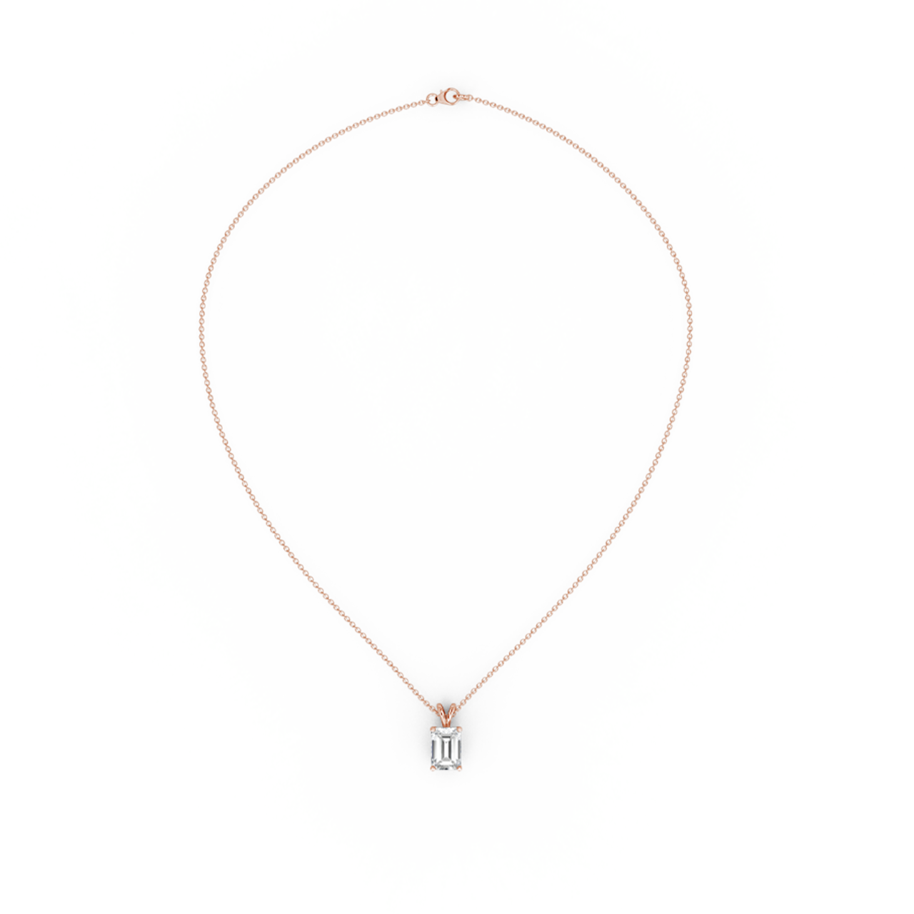 0.50ct Emerald Lab Diamond Pendant