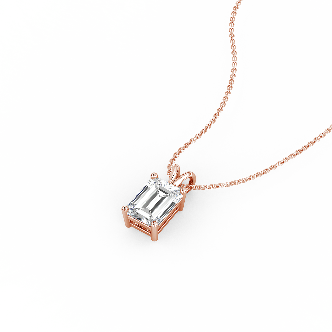 0.50ct Emerald Lab Diamond Pendant