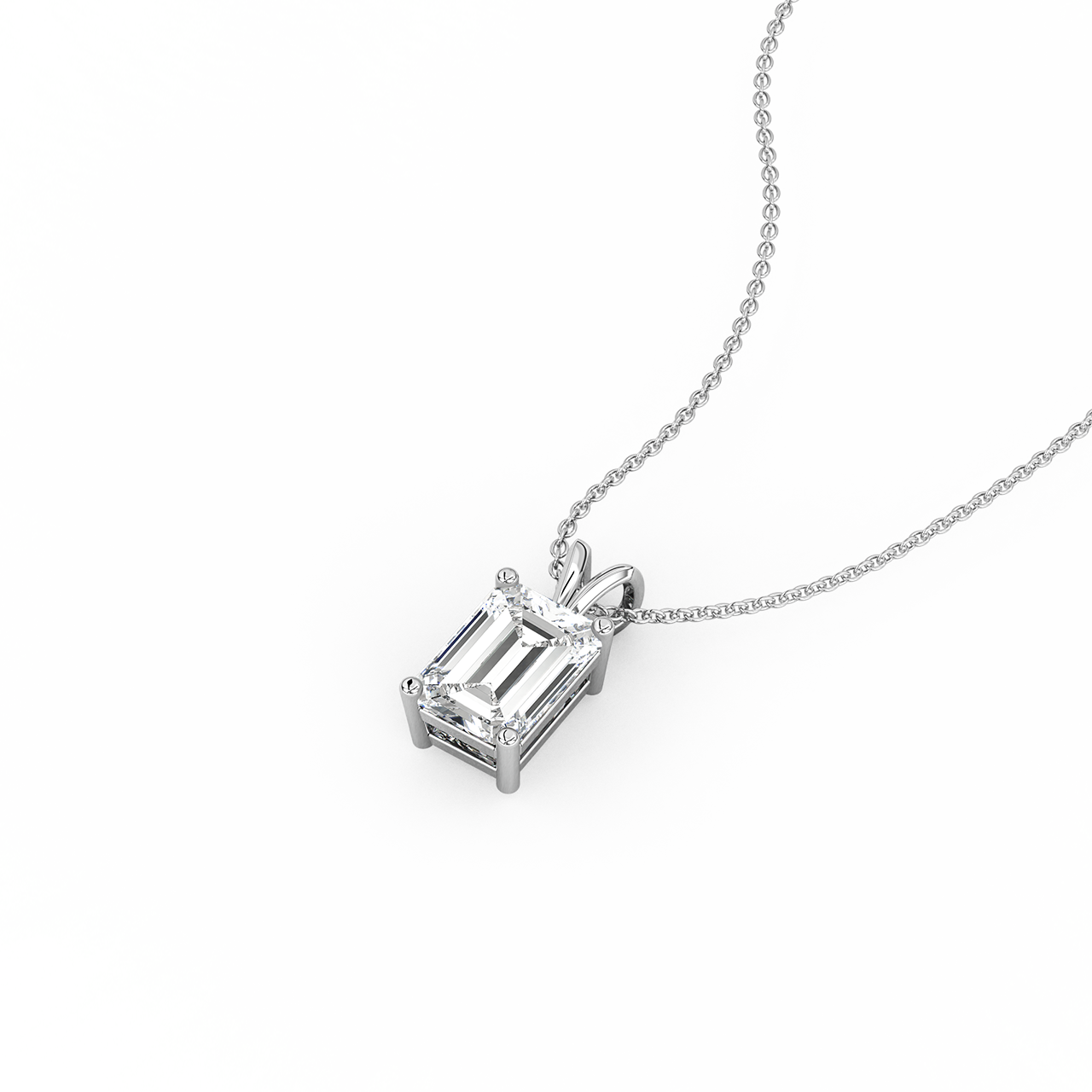 0.75ct Emerald Natural Diamond Pendant