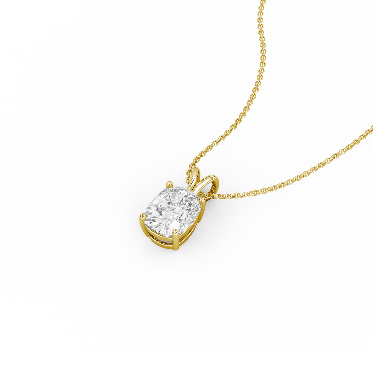 0.50ct Long Cushion Lab Diamond Pendant